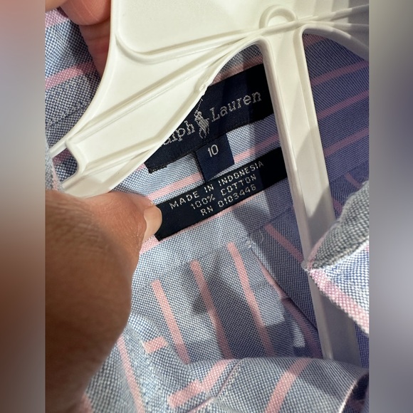Ralph Lauren Classic Fit Oxford Shirt big boy size 10 - Picture 3 of 8